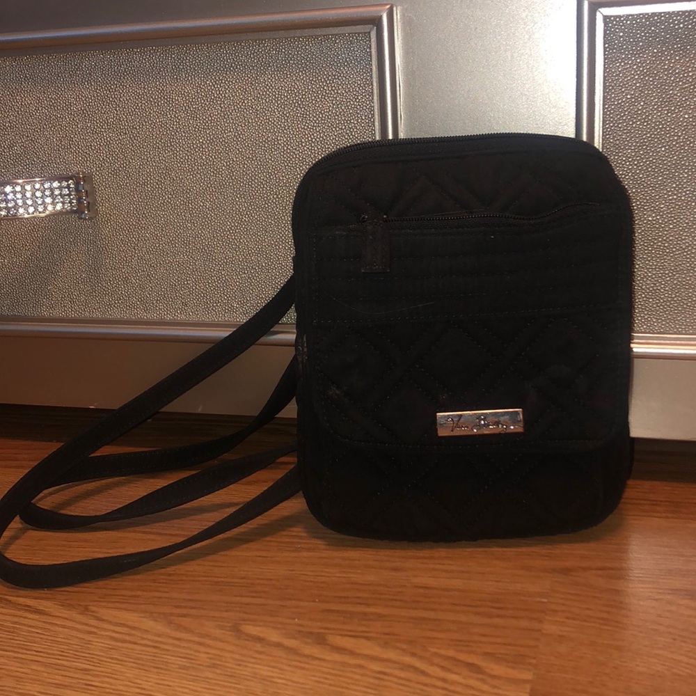 Vera Bradley Black Patterned Crossbody Purse/ Bag